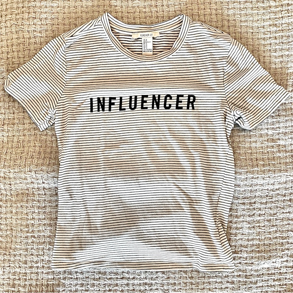 Forever 21 “Influencer” Striped Tee